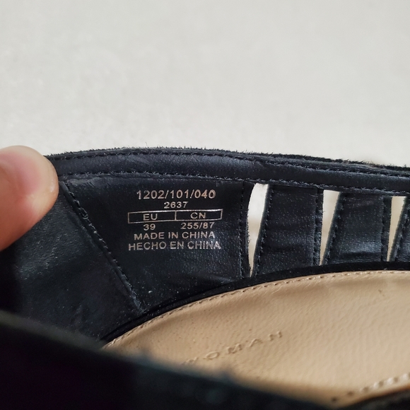 Black Suede Women Heel Shoes Size 8 - Picture 5 of 7